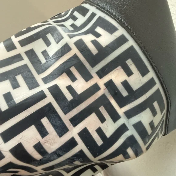 Fendi Black and Gray Crossbody Bag with Gold Accents (Pre-owned see below) - Picture 5 of 6